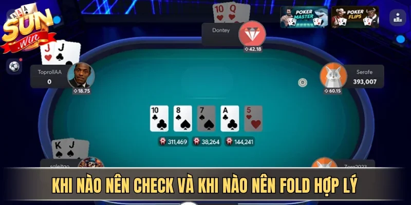 Hướng Dẫn Chơi Poker Cơ Bản Và Quy Tắc All-In Chuẩn Xác 3 Sunwin Khi nào nên Check và khi nào nên Fold hợp lý